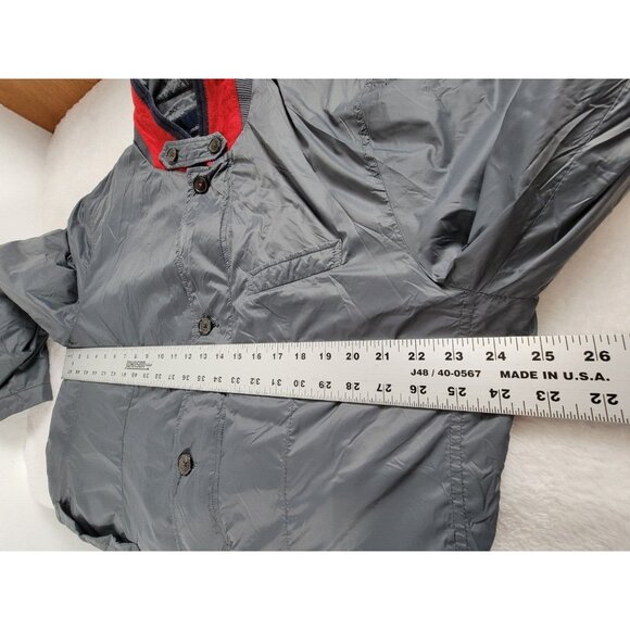 Faconnable Men's Lightweight Jacket Size XL Gray with Red Collar Casual Outdoor - Picture 7 of 9
